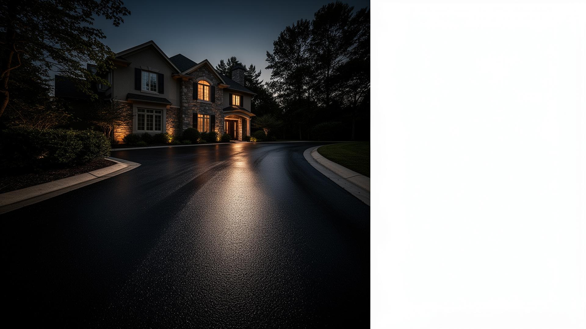 Fresh Long Asphalt Drive in Madison area, WI